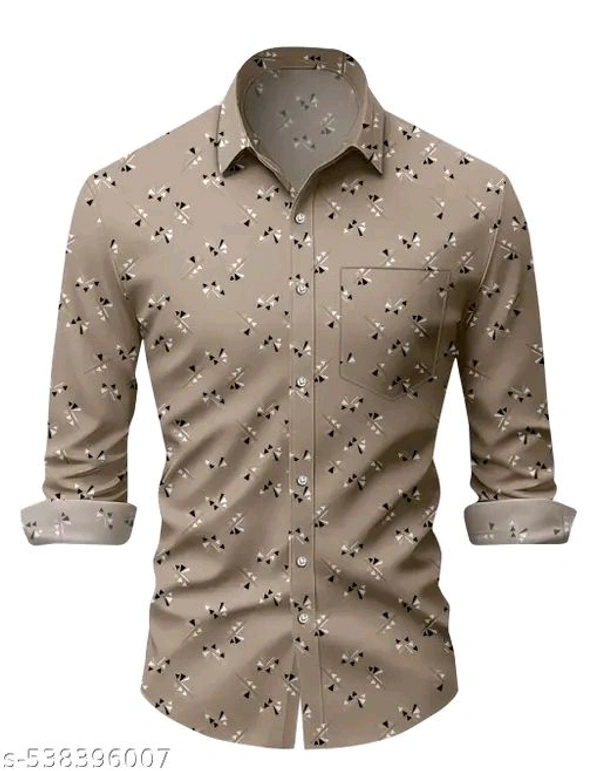 Men's Micro Print Regular Spread Collar Shirts - Xxl