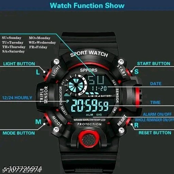 Army Kids-Boys Black Rubber Casual Sports Watches