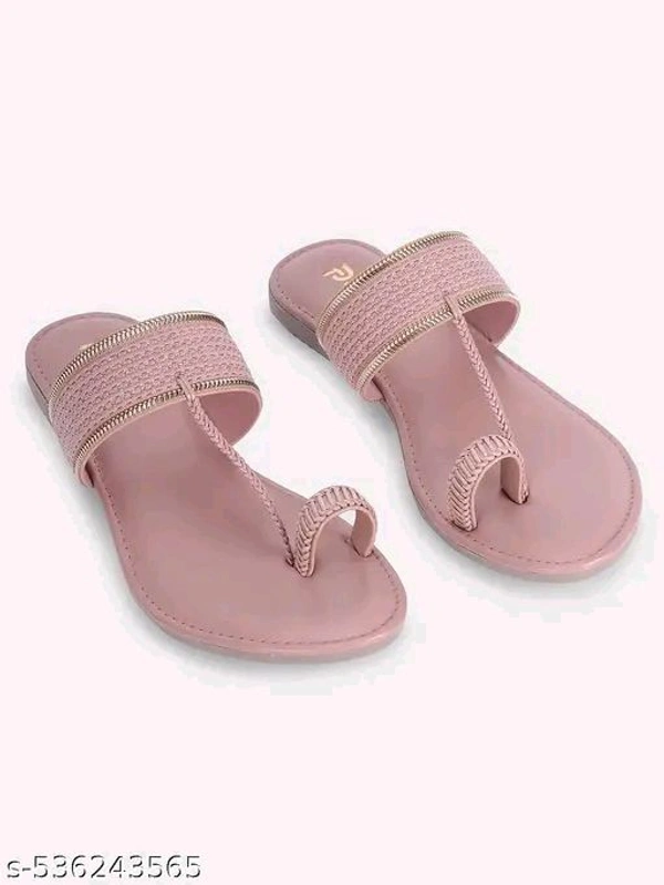 Women Stylish Flat Toe Ring Sandal - 5
