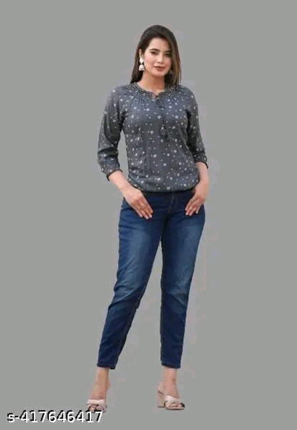 women stylish star cosine printed top for women and girls  tt - M