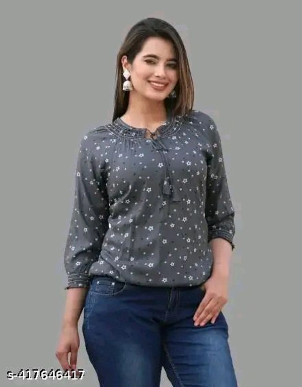 women stylish star cosine printed top for women and girls  tt - Xl