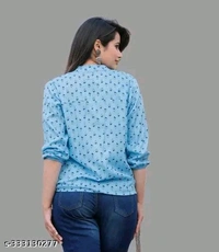 mandarins women printed  top for girls and women reyon - Xxl