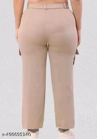 Pack of "Beige & Brown" Extended Cargo Pant For Women - M
