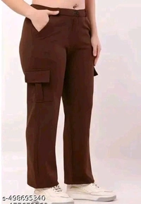 Pack of "Beige & Brown" Extended Cargo Pant For Women - Xl