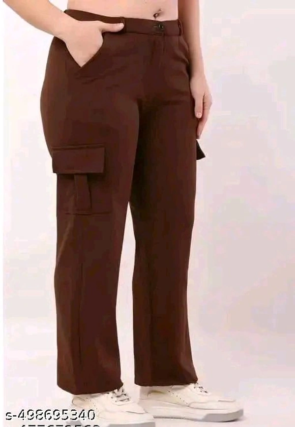 Pack of "Beige & Brown" Extended Cargo Pant For Women - Xl