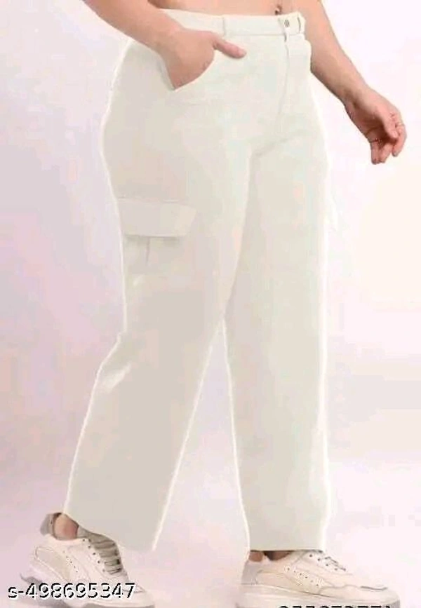 Pack of "Grey & White" Extended Cargo Pant For Women - Xl