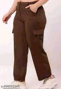 Pack of "Brown & Beige" Extended Cargo Pant For Women - Xl