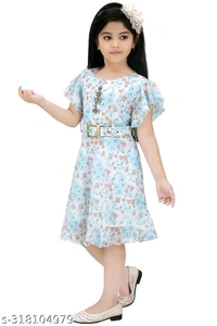 Modern Fancy Girls Frock & Dresses - 7-8
