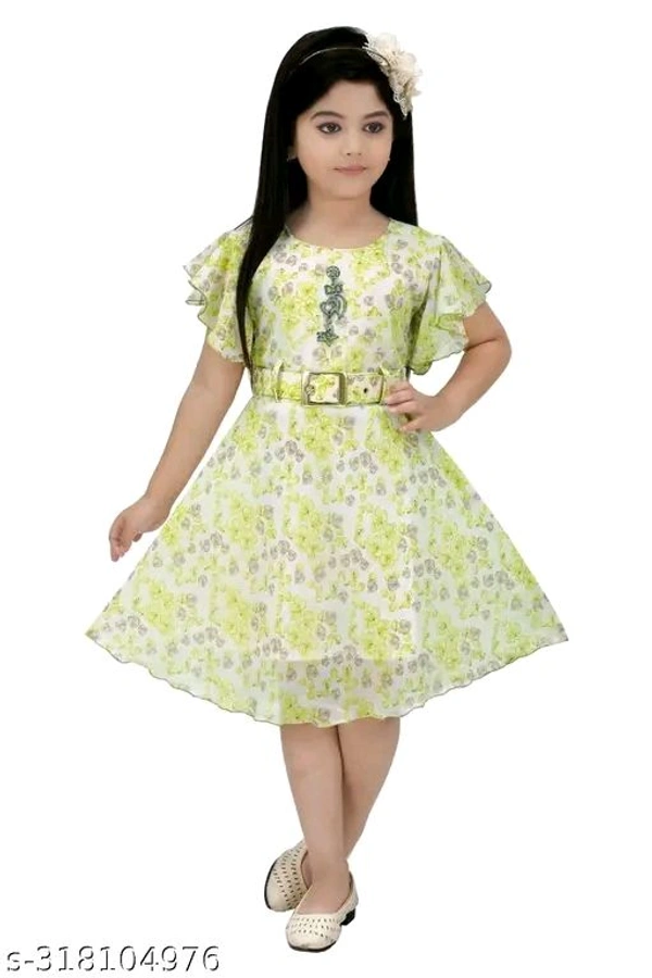 Modern Fancy Girls Frock & Dresses - 5-6