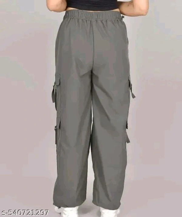 Women's  solid cargo pant - Xl