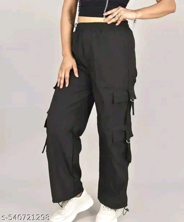 Women's  solid cargo pant - Xl