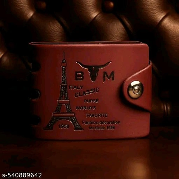 BM - Stylish Men's Brown Two Fold Wallet.