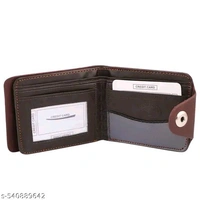BM - Stylish Men's Brown Two Fold Wallet.
