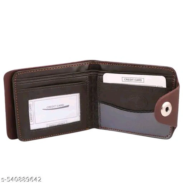 BM - Stylish Men's Brown Two Fold Wallet.