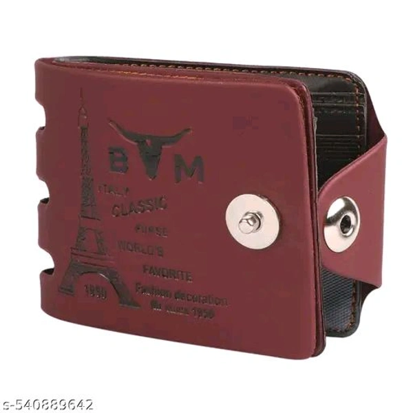 BM - Stylish Men's Brown Two Fold Wallet.