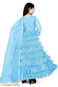 Comfy Girls Ethnic Gowns - 8-9