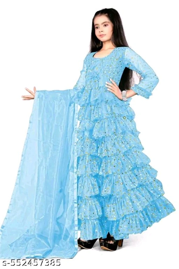 Comfy Girls Ethnic Gowns - 12-13