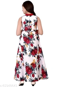 Girls Maroon Cotton Blend Ethnic Gowns Pack Of 1 - 14-15