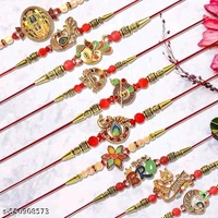 Periapt Rakhi  Set Of 10 With Dish, Silver Coin & Greeting Card, Rakhi For Brother And Bhabhi, Rakhi With Gift For Brother, Rakhi For Kids, Rakhi Set, Rakhi Combo 