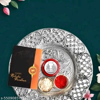 Periapt Rakhi  Set Of 10 With Dish, Silver Coin & Greeting Card, Rakhi For Brother And Bhabhi, Rakhi With Gift For Brother, Rakhi For Kids, Rakhi Set, Rakhi Combo 