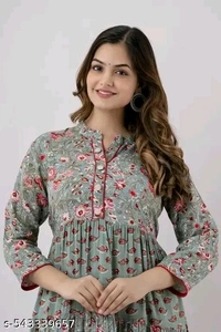 NEW LOOK KURTA/Classic Designer Women kurta/tranding gown/letest kurta/flower gown/new look kurta/winter gowns/partywear gown/causel gown/festive gown/ewdding gown/office gown/daily use gown/flower long gown - Xl