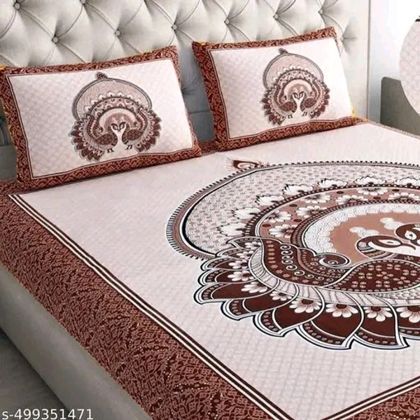 100% Pure Cotton Jaipuri Printed Double Bedsheet With 2 Pillow Covers And Single Bedsheet With 1 Pillow Cover