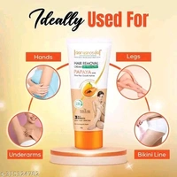 Aaryanveda Papaya Hair Removal Cream | 2-Minute Action, Whitening Effect, Active Smooth Formula, Painless & Gentle Hair Remover for Men & Women 180 gm (Pack of 3)
