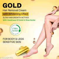 Aryanveda Gold Hair Removal Cream with 2 Minutes Action Hair Remover Unisex Gold Cream Cream (Pack of 2)