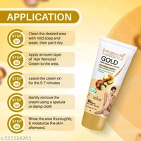 Aryanveda Gold Hair Removal Cream with 2 Minutes Action Hair Remover Unisex Gold Cream Cream (Pack of 2)