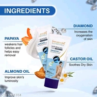 Aryanveda Hair Removal Cream with 2 Minutes Action Hair Remover Unisex Diamond Cream Cream  (180 g, Set of 3)