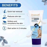 Aryanveda Hair Removal Cream with 2 Minutes Action Hair Remover Unisex Diamond Cream Cream  (180 g, Set of 3)