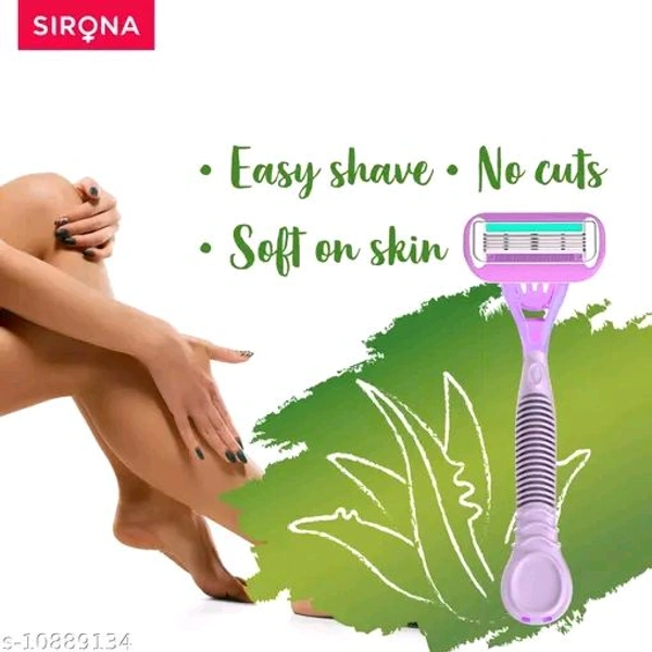 Sirona Hygiene Reusable 4 Blade Hair Removal Razor for Women  - Pack of 1