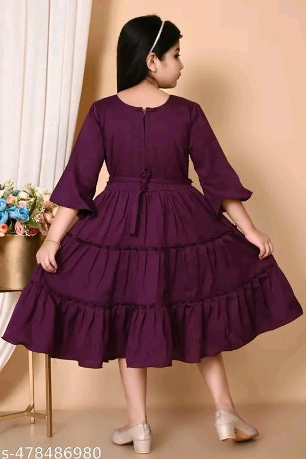 Trendy cotton embroidered frock for kids  - 7-8