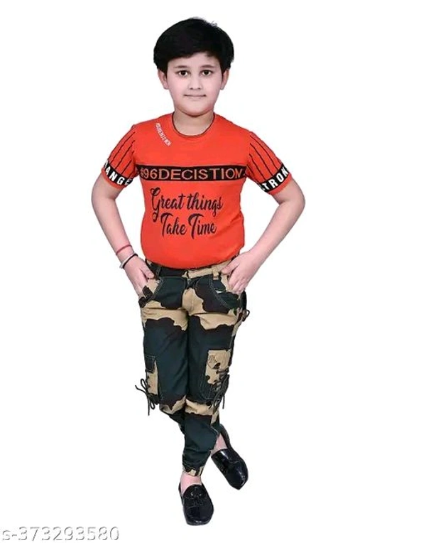 Military Boys Track Pant Stylish Six Pocket Boys Cargo Jeans Pant / Kids Denim Jogger  Denim Jeans Pant - 11-12