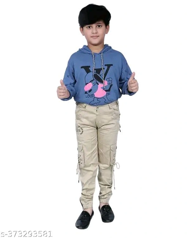 Military Boys Track Pant Stylish Six Pocket Boys Cargo Jeans Pant / Kids Denim Jogger  Denim Jeans Pant - 5-6