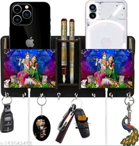 ADMIREYA ARTS Beautiful Designer Special addition blue radha krishna  2 box Key holder for home / office / kitchen / key holders / key holder for wall / key holder / Best decorative item for home décor / festive décor Mobile stand cum Wood Key Holder 