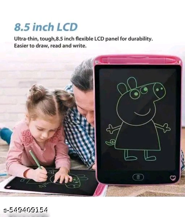 Re-Writable LCD Writing Tablet Pad with Screen 21.5cm (8.5Inch) for Drawing, Playing, Handwriting Best Birthday Gifts for Adults & Kids Girls Boys, Multicolor