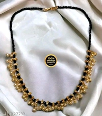 Manaal Jewels Designer 03mm Black Crystal Short Haar for Women's & Girl's