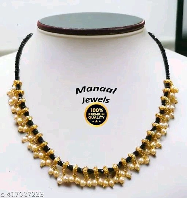 Manaal Jewels Designer 03mm Black Crystal Short Haar for Women's & Girl's