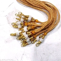 Best seller Comfy Women and Girls Attractive New design Adjustable Pearl Necklace Back Rope Dori for Jewellery Making Gold(Pack of 6 Pcs)