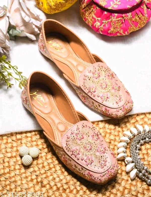 JM Looks Trendy Women’s Embroidered Ethnic Juttis | Comfortable & Stylish Punjabi Juttis for Casual & Party Wear - 7