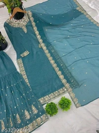New Designer Party Wear Look Stylish Suit - M