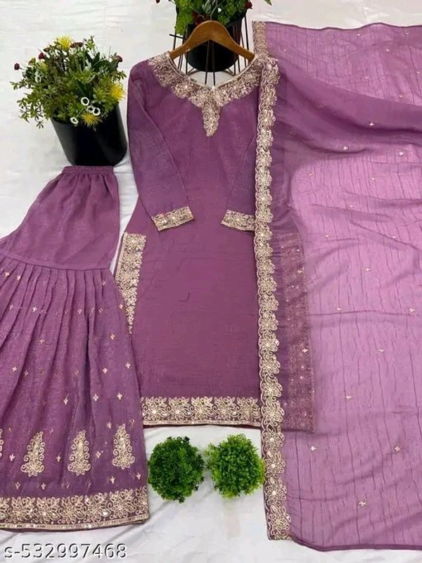New Designer Party Wear Look Stylish Suit - L
