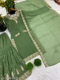New Designer Party Wear Look Stylish Suit - L