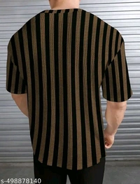 KAJARU MEN SELF DESIGN RELEX FIT T SHIRT FOR MEN AND BOYS - Xl
