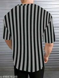 KAJARU MEN SELF DESIGN RELEX FIT T SHIRT FOR MEN AND BOYS - M