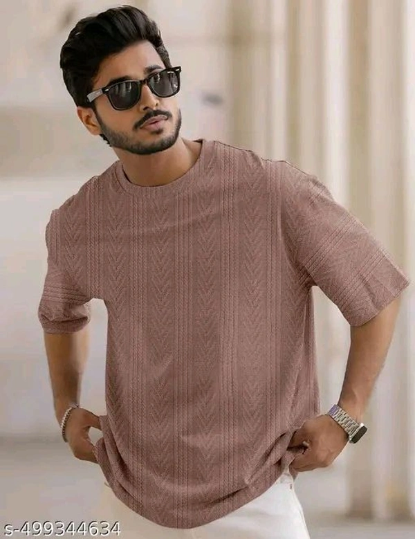 Force Men Solid Casual Brown T-Shirt - M