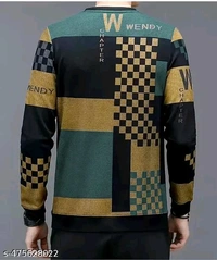 en’s Modern Printed T-Shirt – Long Sleeve, Comfortable Fit - Xl