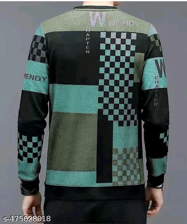 en’s Modern Printed T-Shirt – Long Sleeve, Comfortable Fit - L