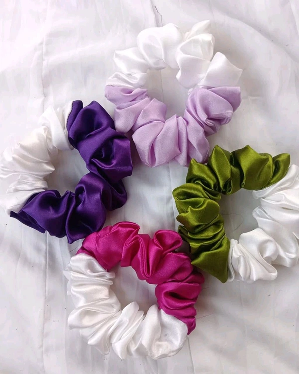 double shade scrunchie - Cornflower Blue